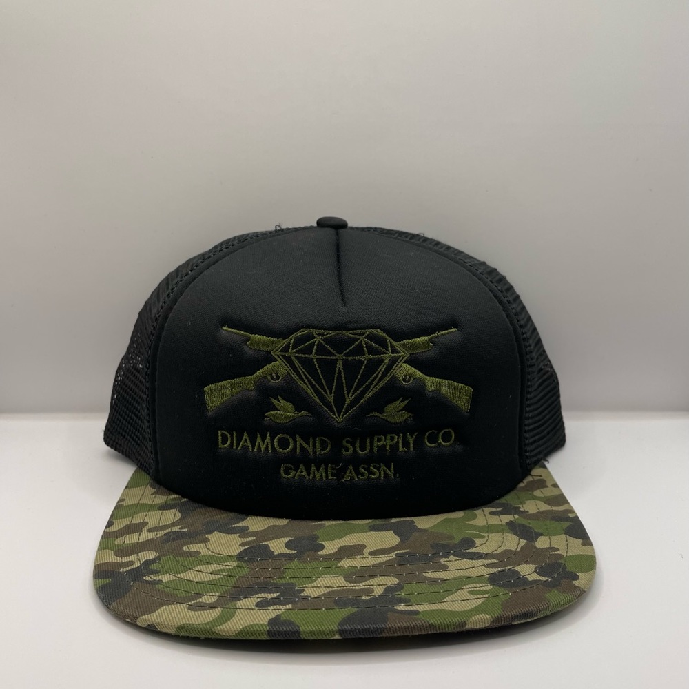 Diamond Supply Co Game ASSN Guns, Trucker Snapback (pre-owned LIGHTLY USED)